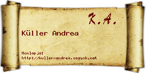 Küller Andrea névjegykártya