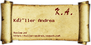 Küller Andrea névjegykártya